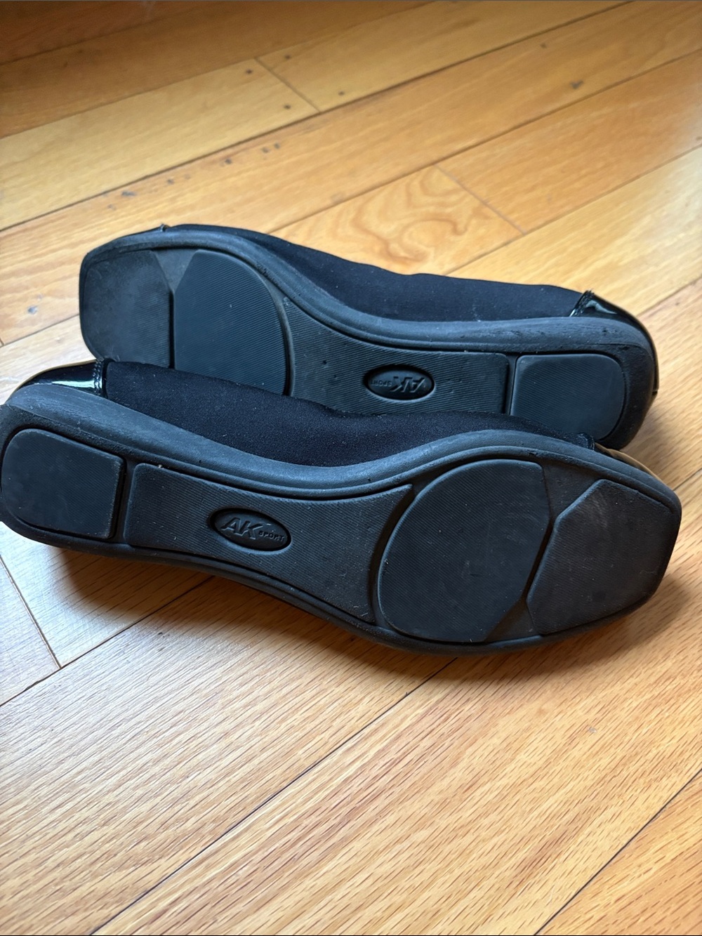 Anne Klein Sport Black Ballet Flats with Silver Toe Accent - Picture 5 of 5